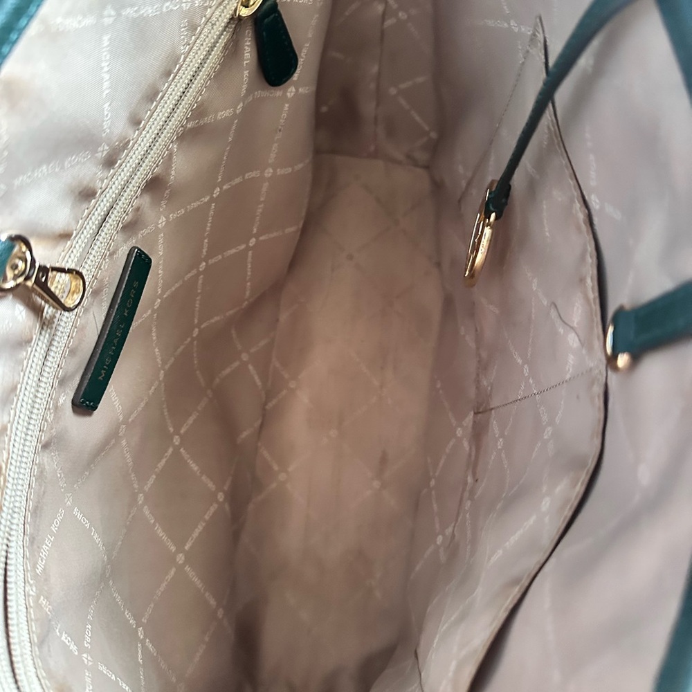 MICHEAL KORS GREEN GOLD BAG WALLET - Picture 6 of 11
